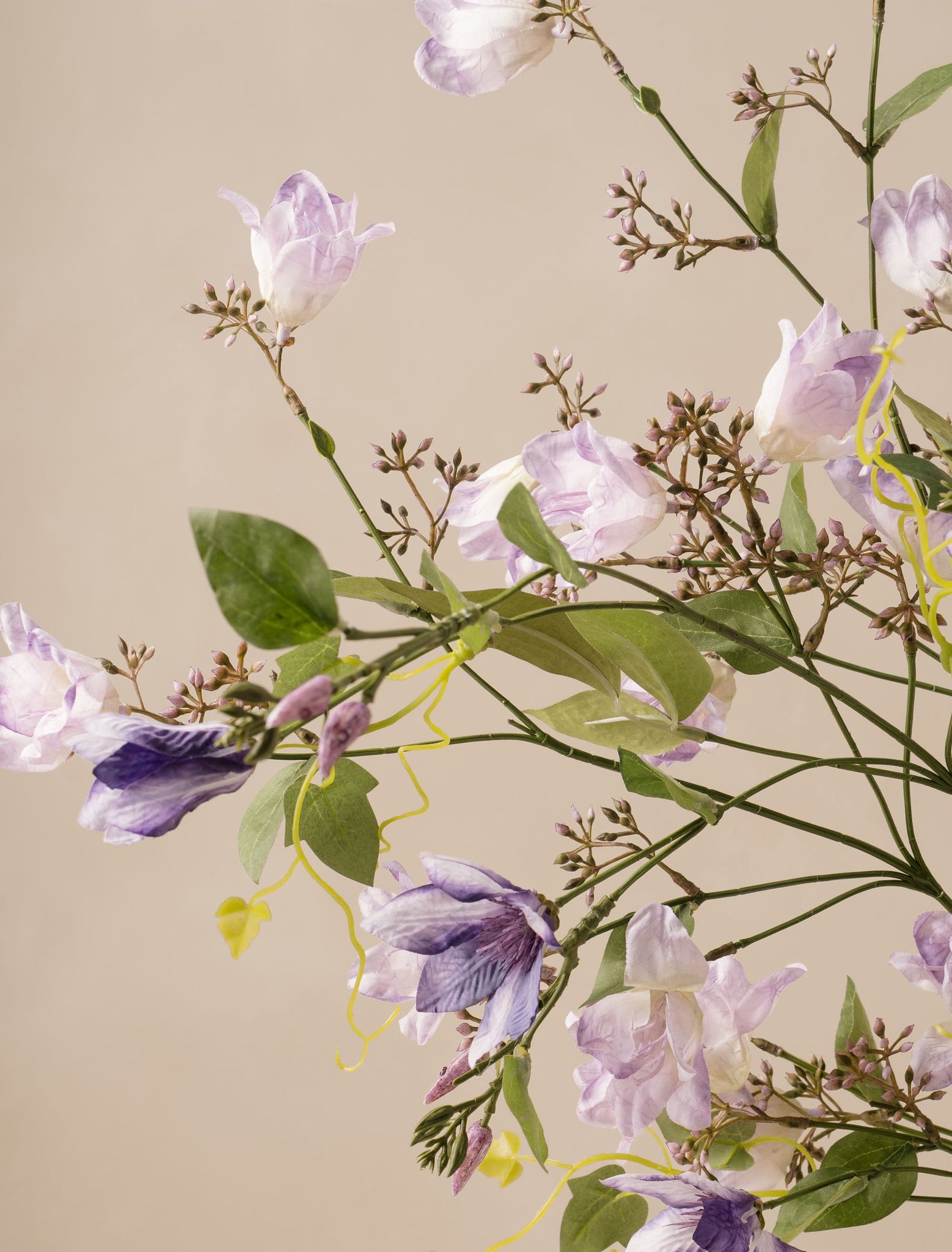 Faux Arrangement - Bell Flower & Clematis Purple