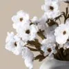 Lifelike White Peony Faux Flower Arrangement, 8 Stems Artificial Flowers for Living Room Elegant Decor, No Watering Needed Vase Not Included