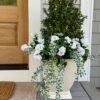 Lifelike Button Leaf Artificial Plant, 35 Inch Silk Hanging Bush for Living Room, Luxury Home Decor, No Watering Needed with Vase