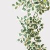 Lifelike Button Leaf Artificial Plant, 35 Inch Silk Hanging Bush for Living Room, Luxury Home Decor, No Watering Needed with Vase