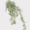 Lifelike Button Leaf Artificial Plant, 35 Inch Silk Hanging Bush for Living Room, Luxury Home Decor, No Watering Needed with Vase