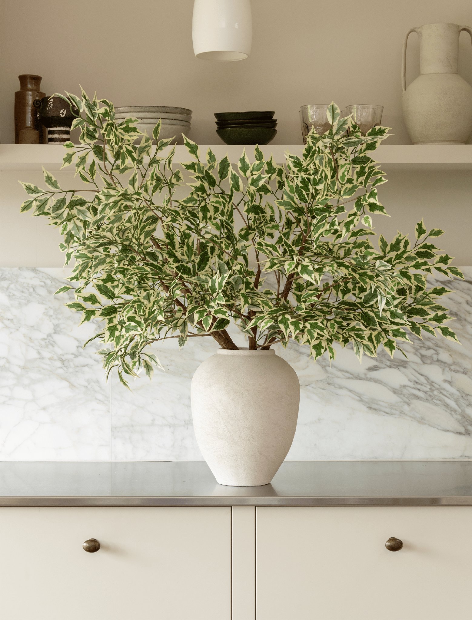 Faux Oversized Ficus Anastasia Branch (2 Branches)