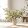 Lifelike Ficus Anastasia Branches, 2 Artificial Greenery for Living Room, Modern Decor, No Watering Needed Vase Not Included