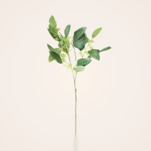 Lifelike Seeded Eucalyptus Faux Floral Stems, 18 Inch Polyester Greenery for Wedding Centerpiece, No Watering Needed