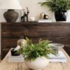 Real Touch Cedar Pine Faux Flower Arrangement, 10 Inch Artificial Greenery for Christmas Centerpiece, No Watering Needed