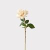 Real Touch Beige Duchess Rose Faux Flower Arrangement, 20 Inch Silk Floral for Living Room, Minimalist Decor, No Watering Needed