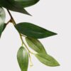 Realistic Green Ruscus Leaf Hanging Bush, 31 Inch Artificial Faux Greenery for Living Room Rustic Decor, Maintenance Free Indoor Plant with Vase