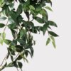 Realistic Green Ruscus Leaf Hanging Bush, 31 Inch Artificial Faux Greenery for Living Room Rustic Decor, Maintenance Free Indoor Plant with Vase