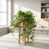 Lifelike Green Tradescantia Artificial Plant, 41 Inch for Living Room, No Watering Needed, Maintenance Free with Vase
