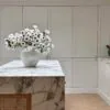 Lifelike White Rose Faux Flower Arrangement, 28 Inch Silk Floral Centerpiece for Living Room, Elegant Fall Decor, No Watering Needed Vase Not Included