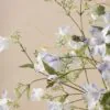 Lifelike Bell Flower & Clematis Blue Faux Arrangement, 30 Inch Silk Floral Centerpiece for Living Room, Fall Decor, No Watering Needed Vase Not