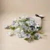 Lifelike Bell Flower & Clematis Blue Faux Arrangement, 30 Inch Silk Floral Centerpiece for Living Room, Fall Decor, No Watering Needed Vase Not