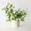 Lifelike Hydrangea Faux Flower Arrangement, 24 Inch Cream Green Artificial Flowers for Living Room Elegant Decor, No Watering Needed with Vase
