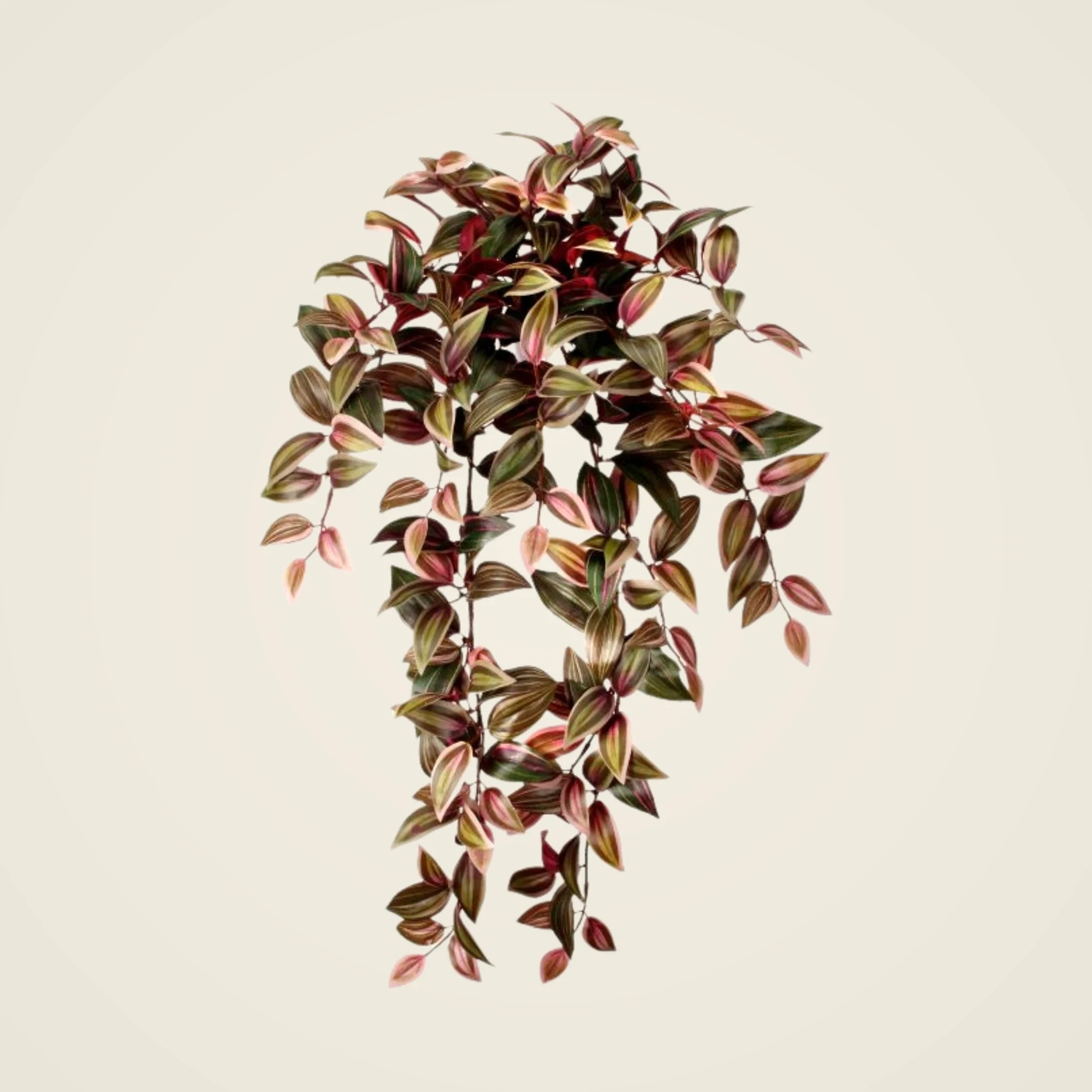 Lifelike Burgundy Blush Tradescantia Artificial Plant, 30 Inch for Living Room, Elegant Fall Decor, No Watering Needed with Vase