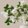 Lifelike White Tulip & Agapanthus Faux Flower Arrangement, 30 Inch Silk Floral Centerpiece for Living Room, Elegant Spring Decor, No Watering Needed