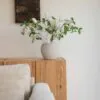 Lifelike White Tulip & Agapanthus Faux Flower Arrangement, 30 Inch Silk Floral Centerpiece for Living Room, Elegant Spring Decor, No Watering Needed