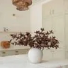 Lifelike Burgundy Faux Leaf Spray, 9 Stems Artificial Greenery for Fall Decor, No Watering Needed Vase Not Included