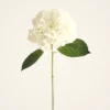 Real Touch Hydrangea Faux Floral Stems, 18 Inch White Silk Flowers for Modern Living Room, No Watering Needed