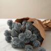 Livid Chrysanthemum Faux Flower Arrangement, 10 Stems with 50 Heads, Black Artificial Flowers for Living Room Decor, No Watering Needed Vase Not