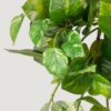 Real Touch Variegated Pothos Artificial Plant, 27 Inch White Green Hanging Bush for Living Room, Luxury Home Decor, No Watering Needed with Vase