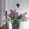 Lifelike Purple Lilac Faux Floral Stems, 34 Inch Artificial Flowers for Spring Decor, No Watering Needed with Vase