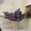 Lifelike Purple Lilac Faux Floral Stems, 34 Inch Artificial Flowers for Spring Decor, No Watering Needed with Vase