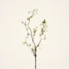 Real Touch Cream White Cherry Blossom Faux Floral Stems, 36" Silk Branch for Spring Decor, Elegant Home Interior, No Watering Needed with Vase