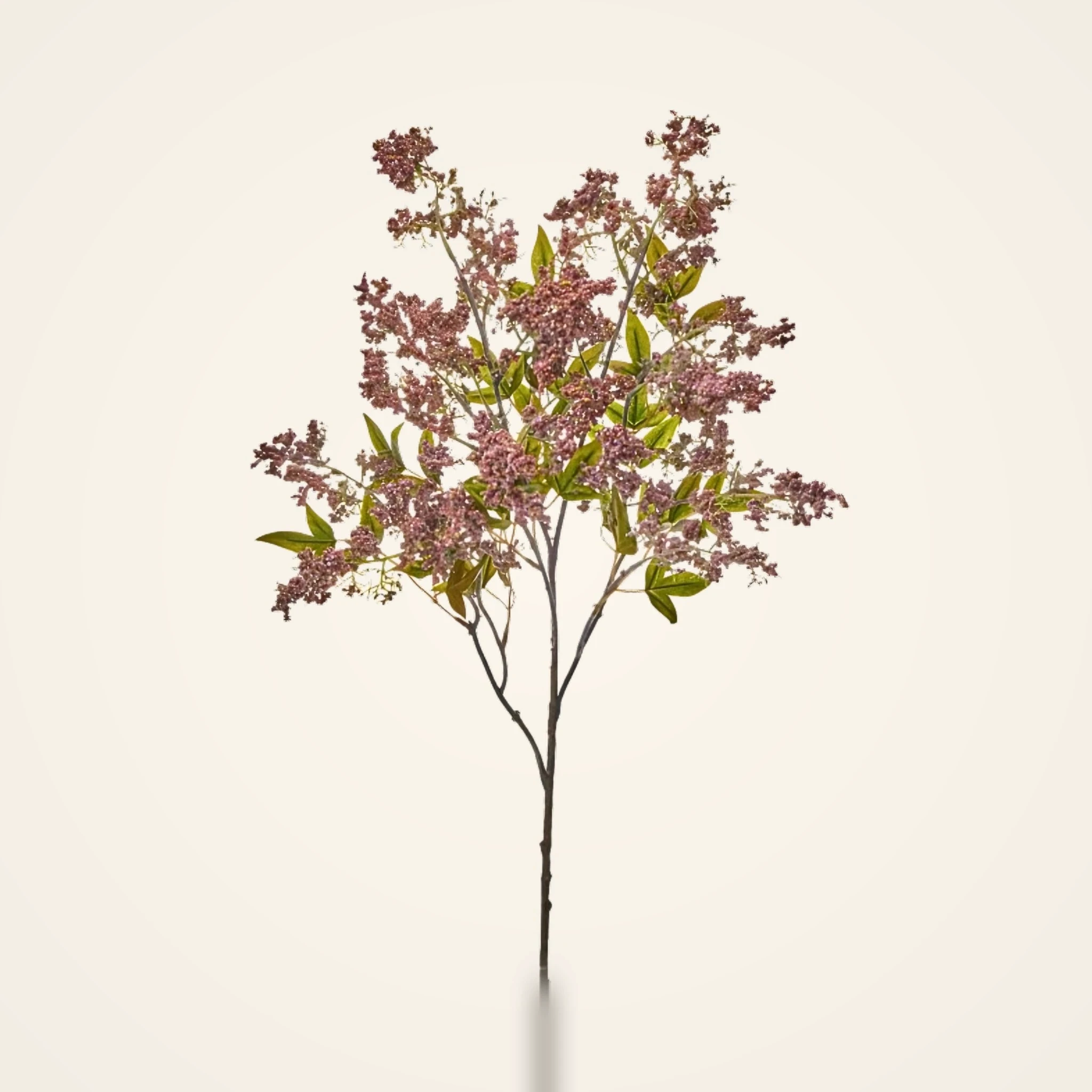 Dusty Mauve Wild Plum Berry Branch Faux Floral Stems, 43", Wedding Centerpiece, Modern Style, No Watering Needed