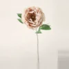 Lifelike Mauve Beige Peony Faux Flower Arrangement, 18 Inch Silk Floral for Fall Wedding Decor, Elegant Allergy Friendly