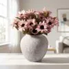 Pink Sunflowers Artificial Flowers, Faux Floral Arrangement, Lifelike Silk Sunflowers, for Living Room & Fall Decor, Silk Flowers, Vase Not Included