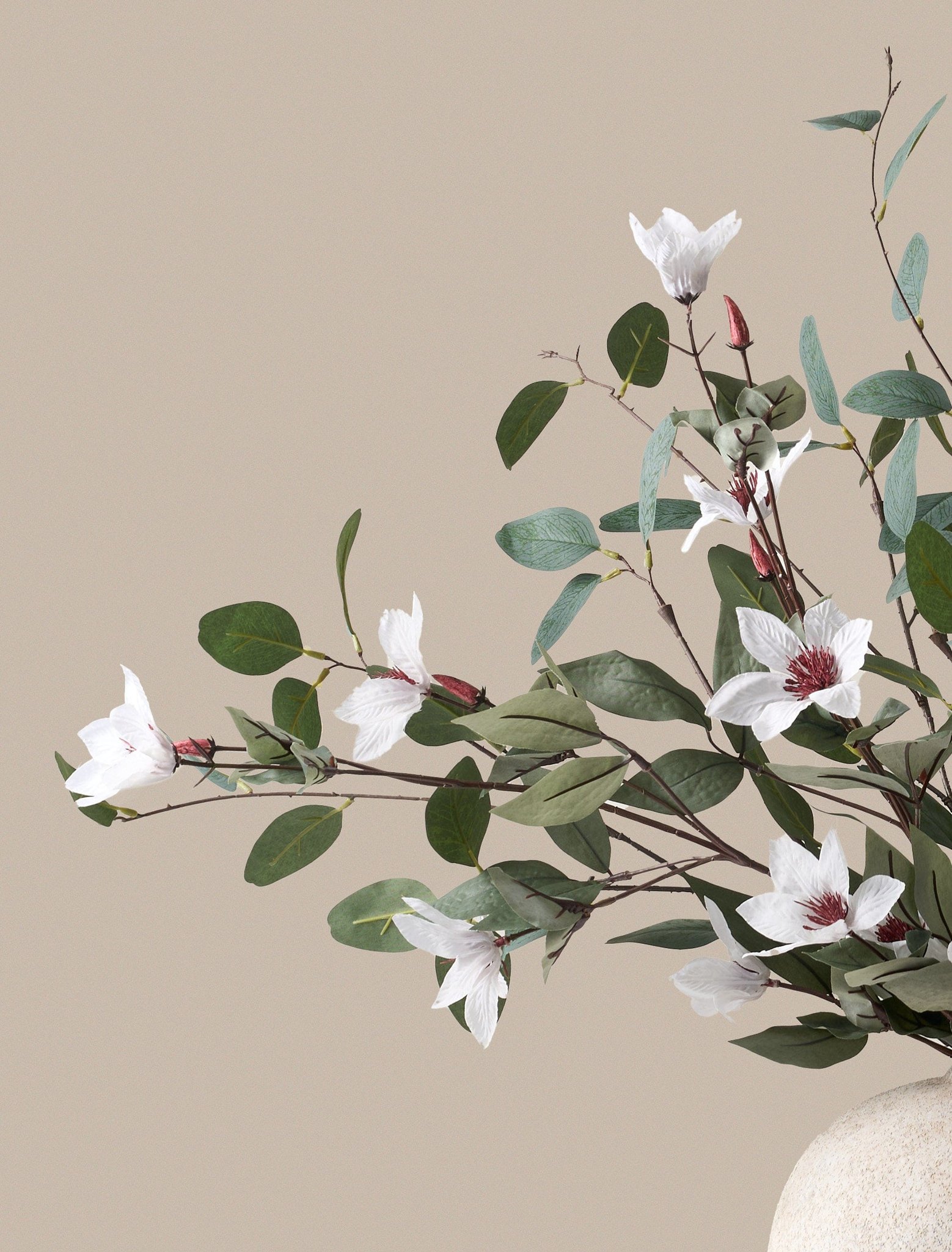 Faux Arrangement - Eucalyptus and White Magnolia