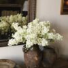 Lifelike Cream Lilac Faux Flower Arrangement, 25 Inch Artificial Flowers for Wedding Centerpiece, Spring Decor, No Watering Needed