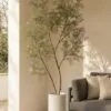 Lifelike Black Ruscus Faux Tree, 6ft 1in Artificial Plant for Indoor or Outdoor, No Watering Needed, Vase Not Included
