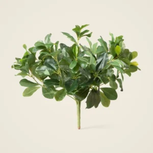Real Touch Green Wax Privet Leaf Plant Artificial Potted for Living Room, Luxury Fall Decor, No Watering Needed with Vase