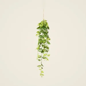 Lifelike Green Philodendron Artificial Plant, 32" Hanging Bush for Living Room, Tropical Style Indoor, Outdoor Decor, No Watering Needed Vase Not