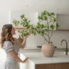 Lifelike Green Pieris Faux Floral Stems, 2 Branches Artificial Greenery for Living Room, Elegant Decor, No Watering Needed Vase Not Included