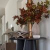 Lifelike Brown Cimicifuga Faux Floral Stems, 31 Inch Artificial Silk Branch for Fall Decor, No Watering Needed with Vase