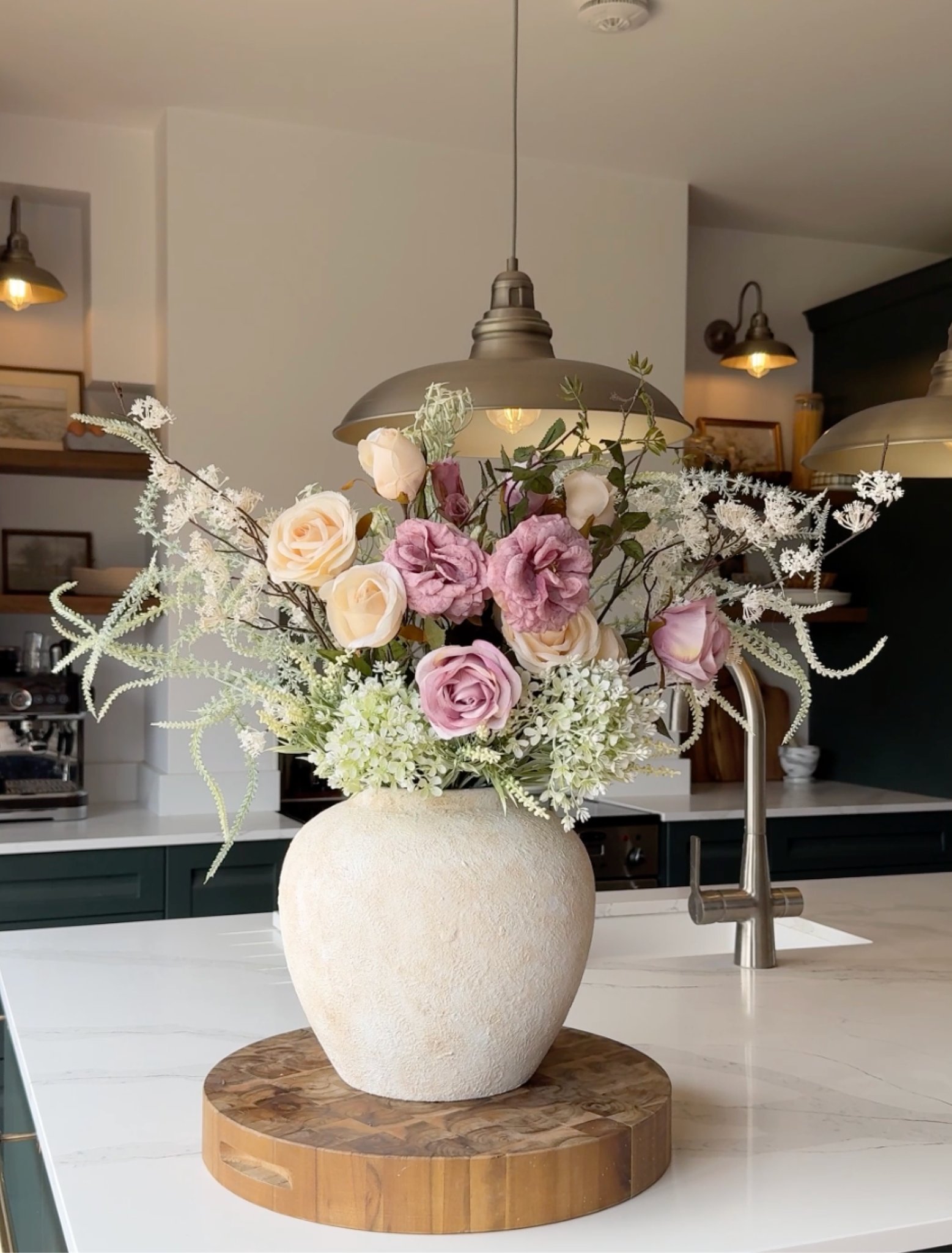 Faux Arrangement - Blush Rose