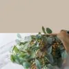 Lifelike Eucalyptus and Neutral Berry Faux Flower Arrangement, 31 Inch Silk Floral Centerpiece for Living Room, Rustic Fall Decor, Maintenance Free