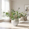 Lifelike Eucalyptus and Neutral Berry Faux Flower Arrangement, 31 Inch Silk Floral Centerpiece for Living Room, Rustic Fall Decor, Maintenance Free