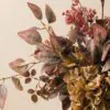 Lifelike Burgundy Berries & Hydrangea Faux Flower Arrangement, 20 Inch Silk Floral Centerpiece for Fall Decor, Farmhouse Style Vase Not Included