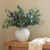 Lifelike Eucalyptus and Blue Berry Faux Flower Arrangement, 31 Inch Silk Floral for Living Room Modern Decor, No Watering Needed