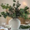 Lifelike Eucalyptus and Blue Berry Faux Flower Arrangement, 31 Inch Silk Floral for Living Room Modern Decor, No Watering Needed