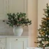 Lifelike Eucalyptus and Blue Berry Faux Flower Arrangement, 31 Inch Silk Floral for Living Room Modern Decor, No Watering Needed