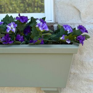 UV Resistant Lavender Petunia Faux Flower Arrangement, 26 Inch Silk Floral for Covered Outdoor Use, UV Treated Polyester Greenery, No Watering Needed