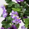 UV Resistant Lavender Petunia Faux Flower Arrangement, 26 Inch Silk Floral for Covered Outdoor Use, UV Treated Polyester Greenery, No Watering Needed