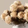 Lifelike Beige Rose Faux Flower Arrangement, 22 Inch Silk Floral Centerpiece for Living Room, Elegant Fall Decor, No Watering Needed Vase Not Included