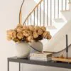 Lifelike Beige Rose Faux Flower Arrangement, 22 Inch Silk Floral Centerpiece for Living Room, Elegant Fall Decor, No Watering Needed Vase Not Included